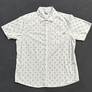 LIMITED TIME $5 ITEM!! Hurley White Anchor Pattern Casual Shirt